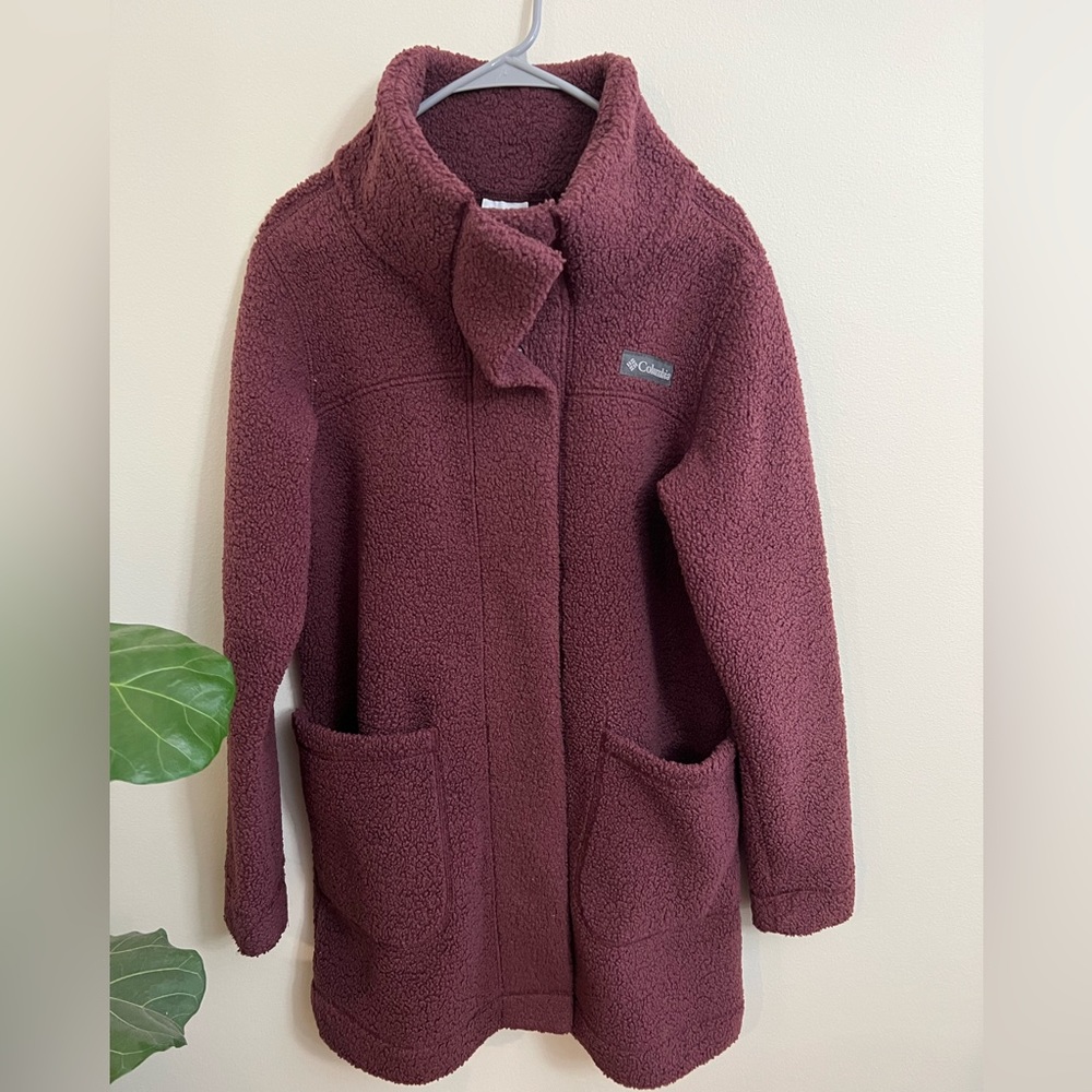 Columbia women’s panorama long Sherpa jacket